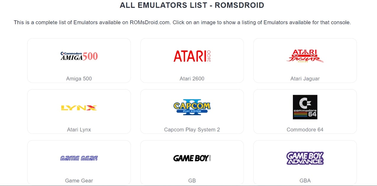 All Emulators List - ROMsDroid