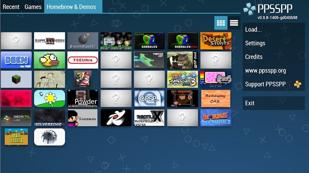Supported Formats for Games on the PPSSPP Emulator